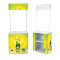 ABS PVC Plastic Promotion Counter Table Stand for activities advertising Display Curved